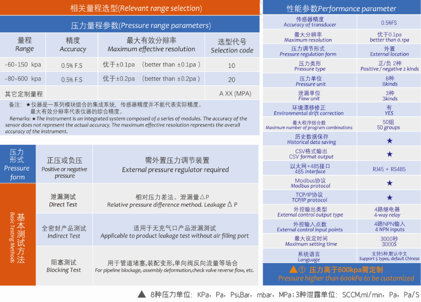 HD匠心系列气密性检测仪尺寸技术参数图